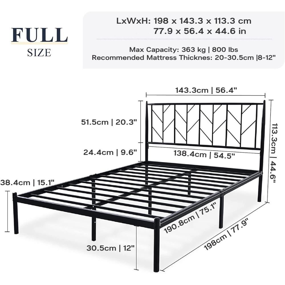 Platform Bed Frame - Full / Black: image 8