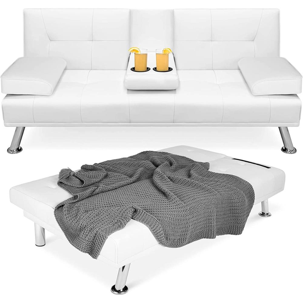Futon Sofa Bed - Black: image 4