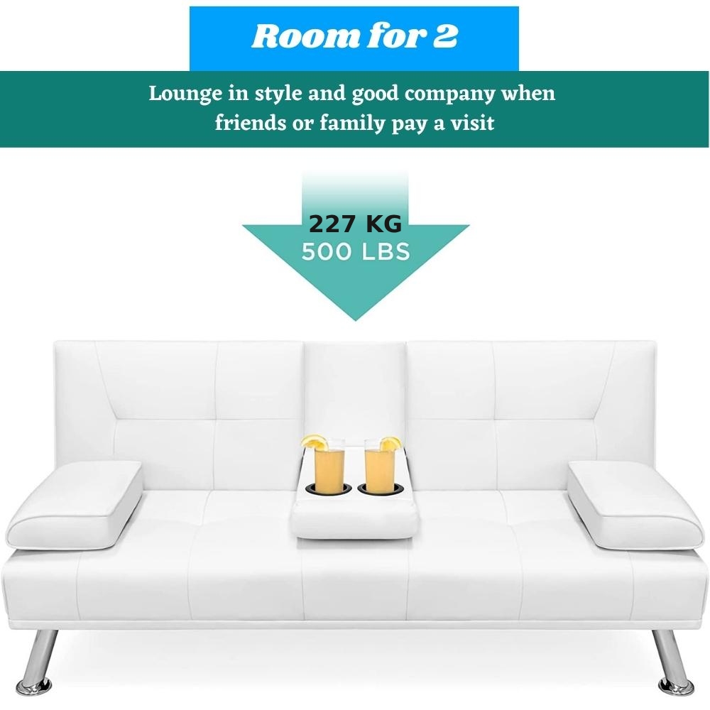 Futon Sofa Bed - Black: image 9