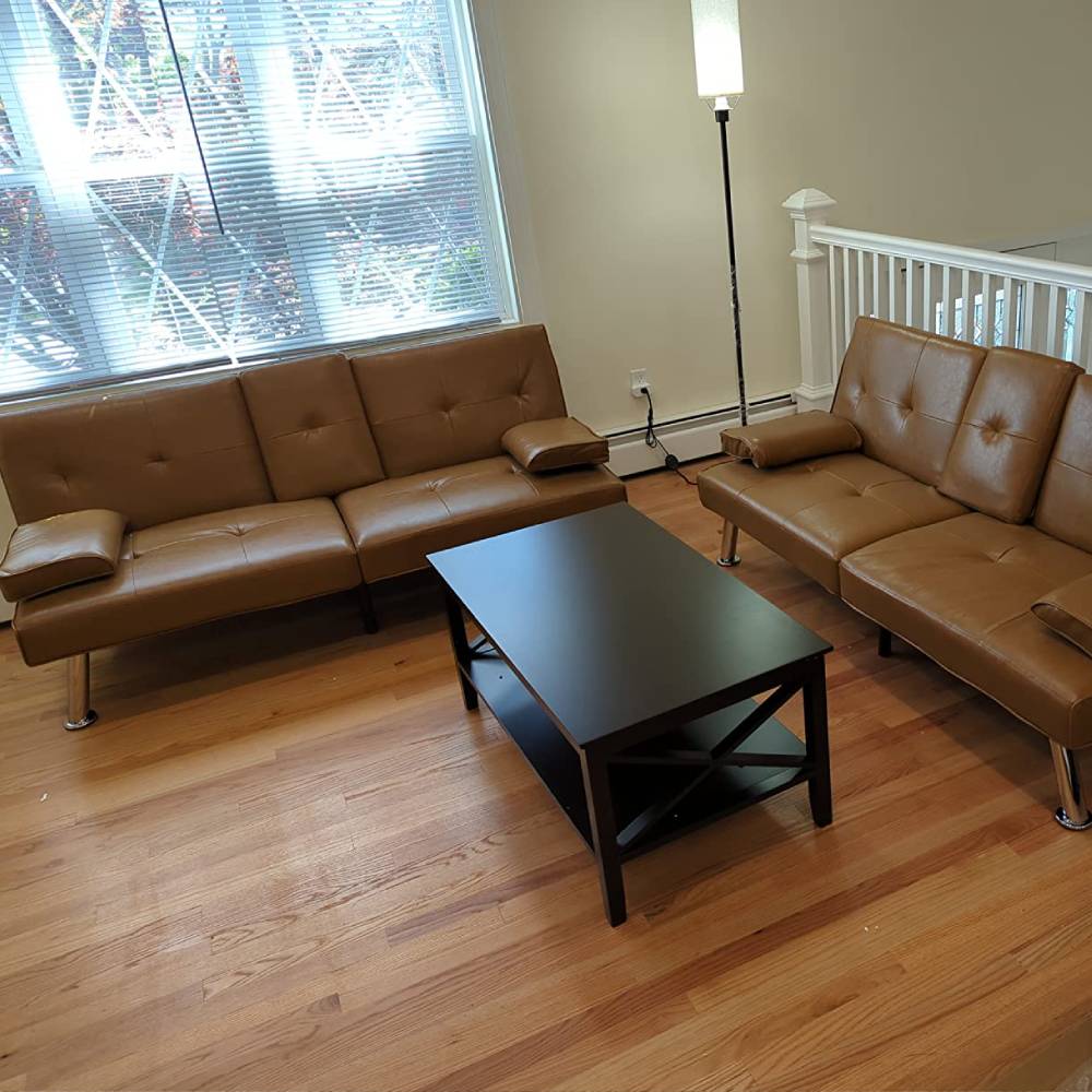 Futon Sofa Bed - Black: image 13