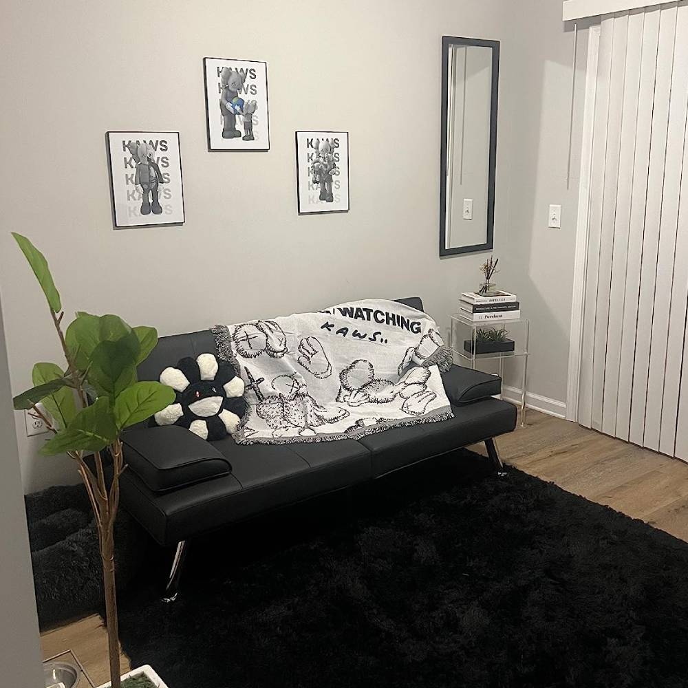 Futon Sofa Bed - Black: image 14