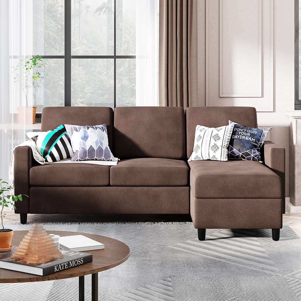 L-Shaped Couch - Dark Grey: image 3