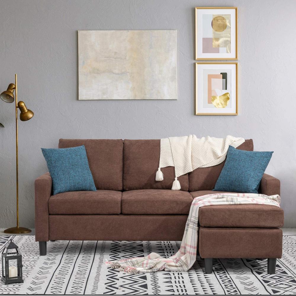 L-Shaped Couch - Dark Grey: image 8