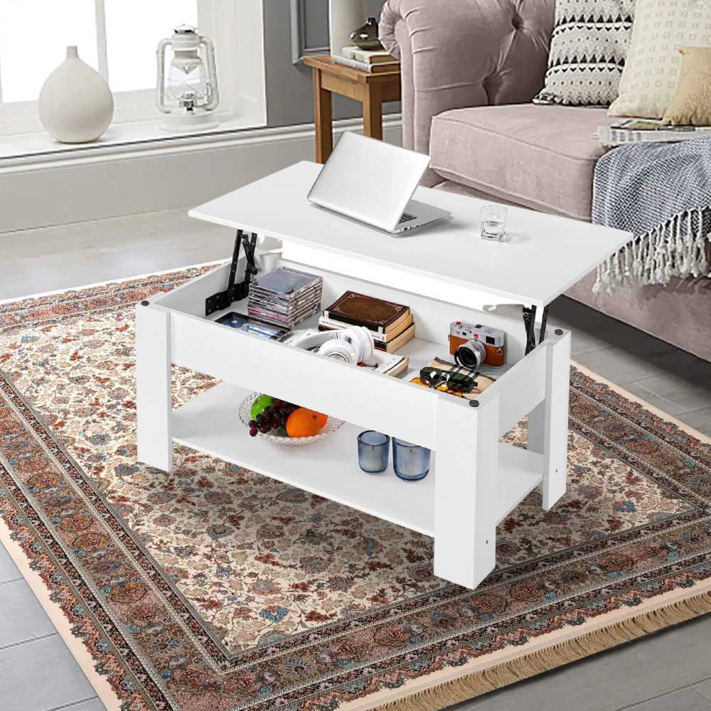 Lift Top Coffee Table - White