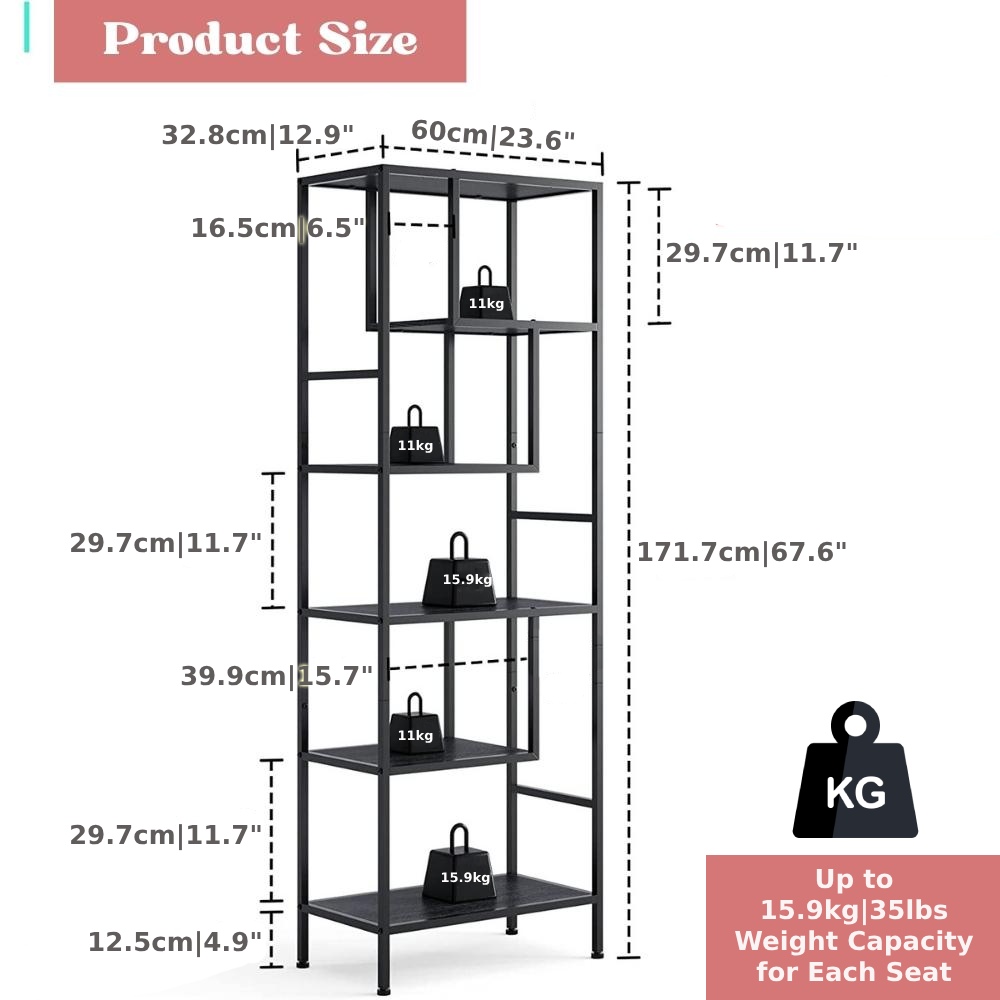 5 Tier Bookshelf: image 8