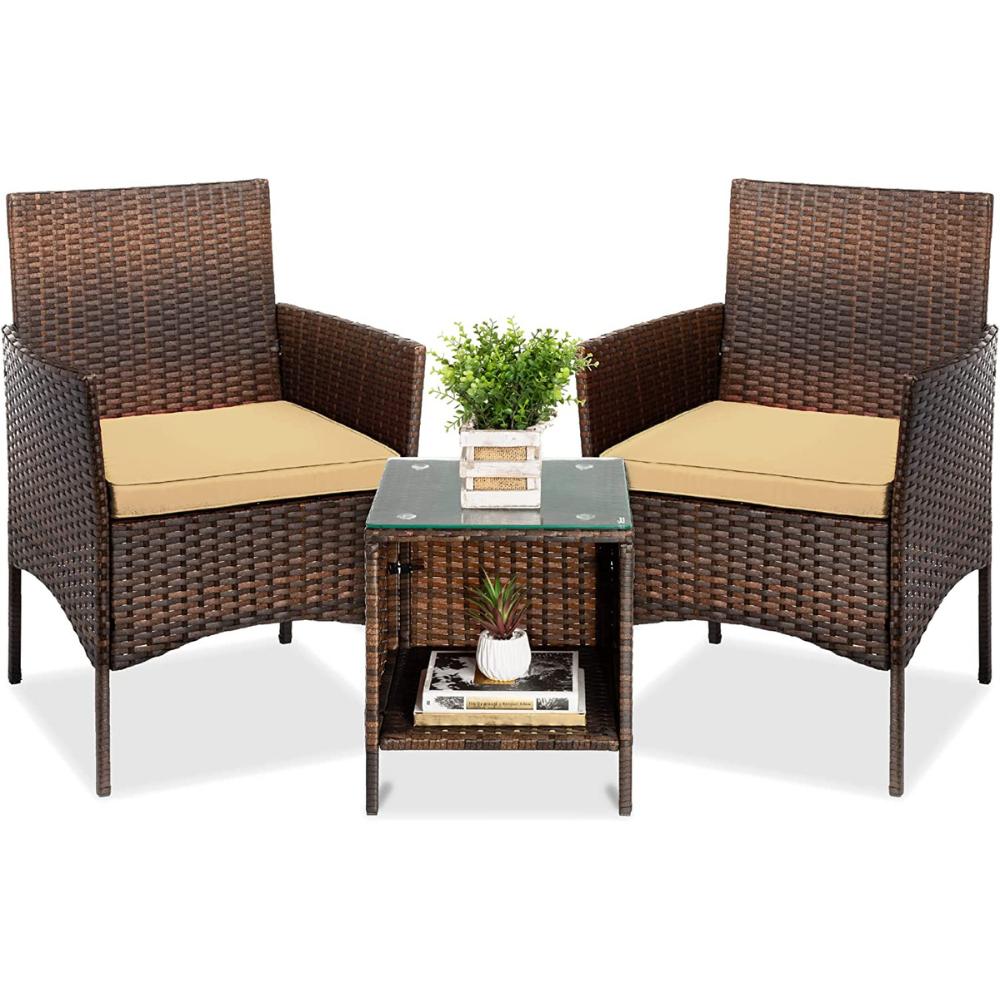 Outdoor Table and Chairs - Grey Black: image 2