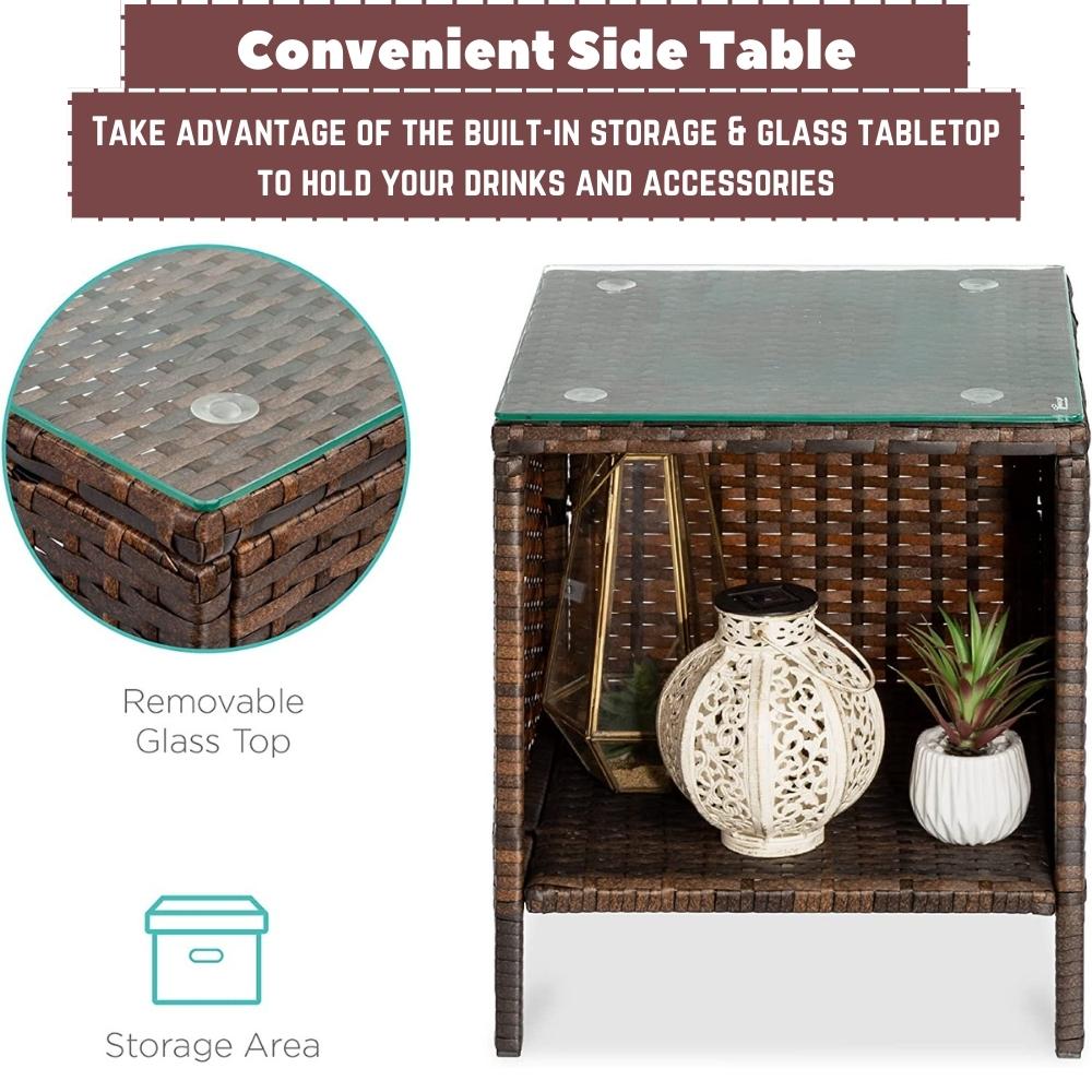 Outdoor Table and Chairs - Grey Black: image 4