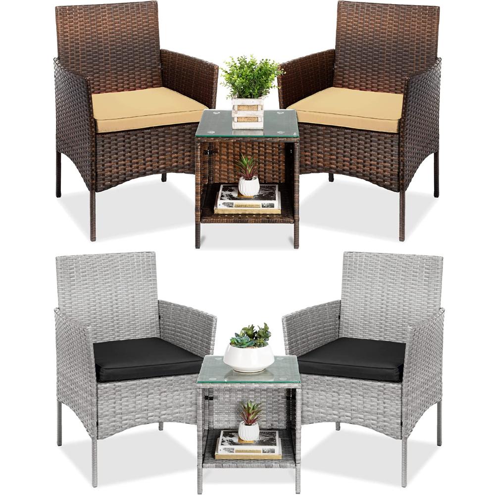 Outdoor Table and Chairs - Grey Black: image 12